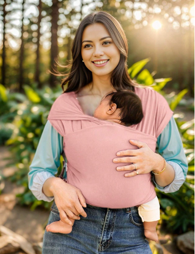 địu kangaroo, địu vải moby wrap cotton 4 chiều cao cấp-Dòng địu được bác sĩ khoa Sơ Sinh bệnh viện Từ Dũ khuyên dùng cho trẻ sơ sinh