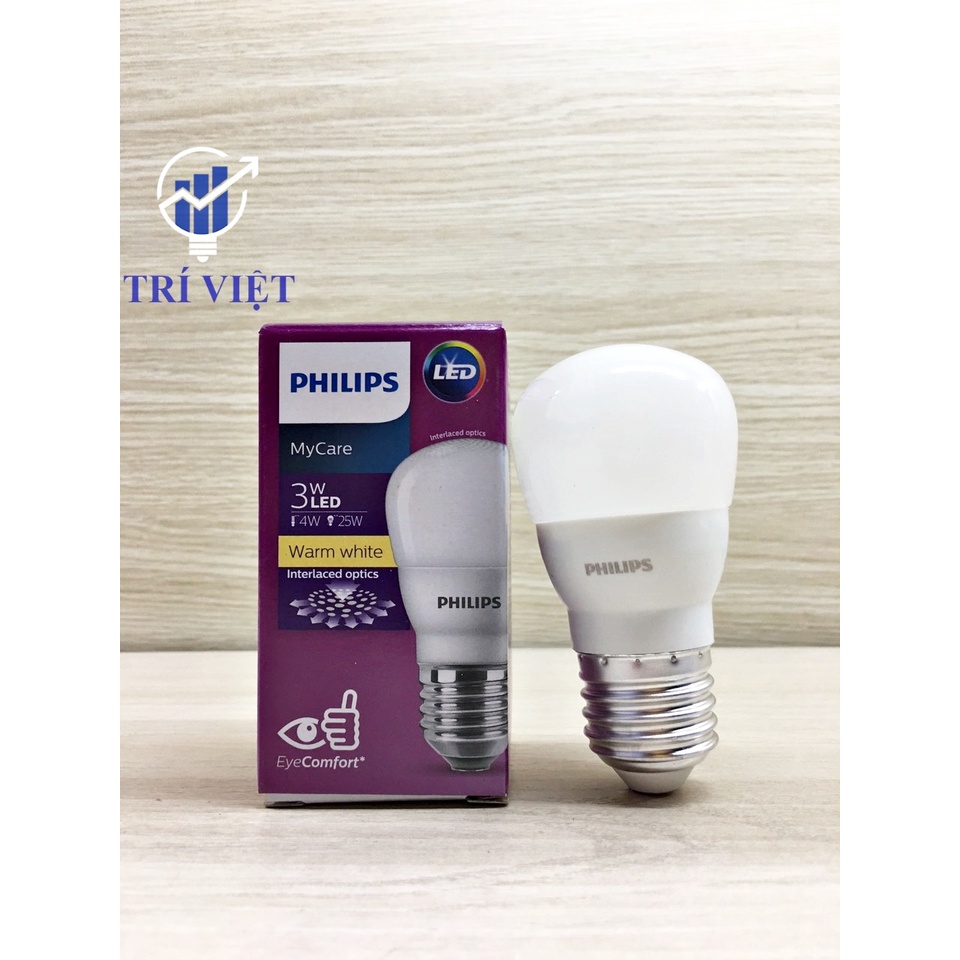 Bóng Đèn Ledbulb Philips 3W - 5W - 9W Đuôi E27 3000K (Ánh sáng vàng) / 6500K (Ánh sáng trắng)