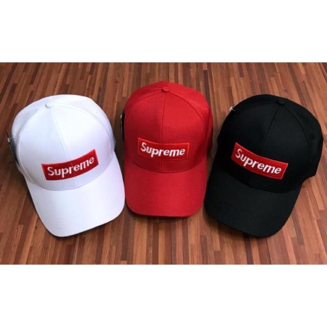 COMBO 3 Mũ nón lưỡi trai Supreme (Trắng-Đỏ-Đen)