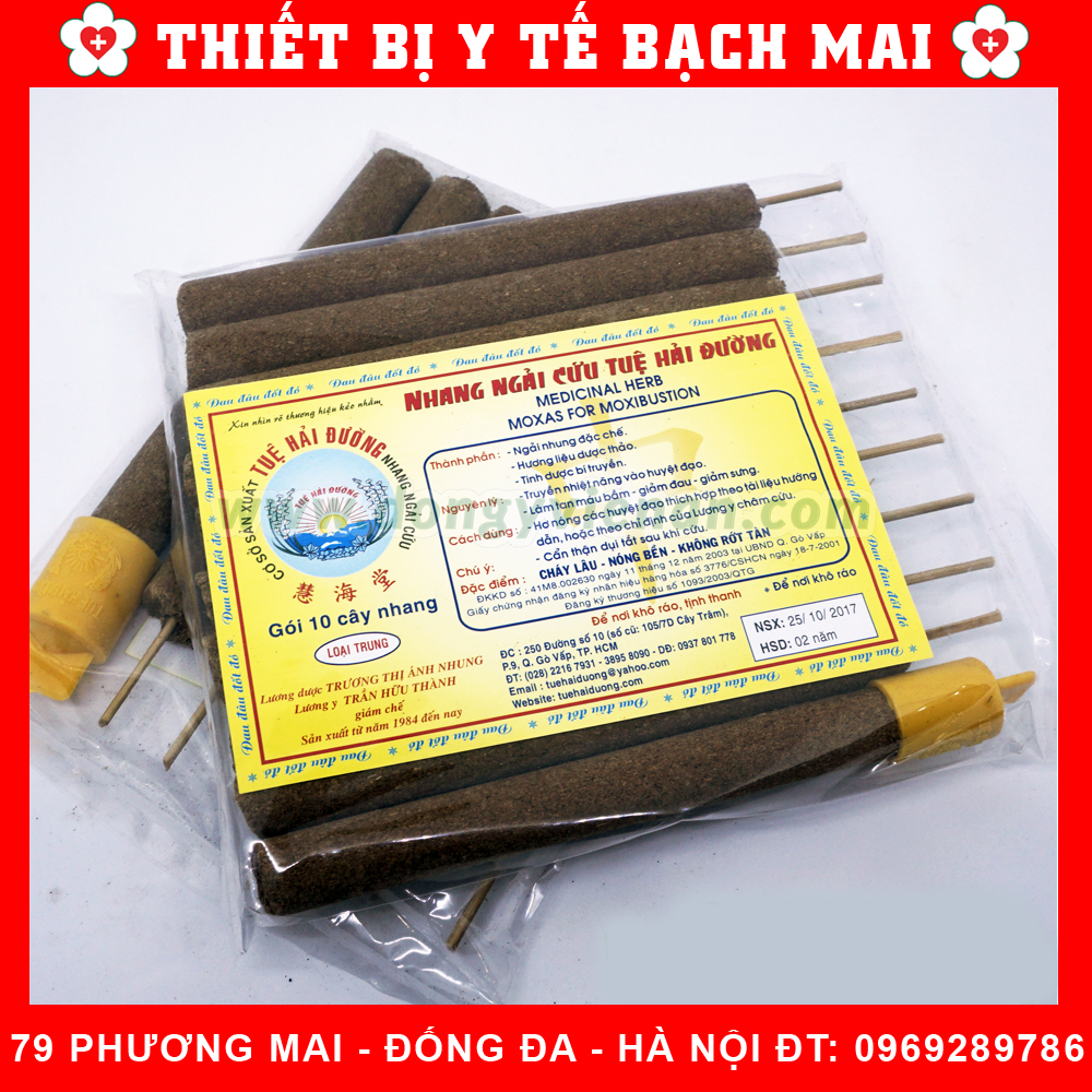 Nhang Ngải Cứu Tuệ Hải Đường - Điếu Ngải Cứu Gói 10,7 Cây