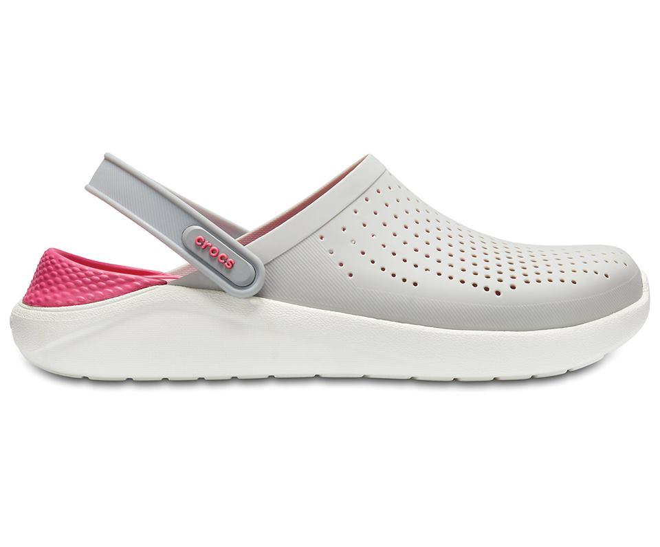 SỤC CROCS LITERIDE SIÊU MỀM ÊM (XÁM/HỒNG)