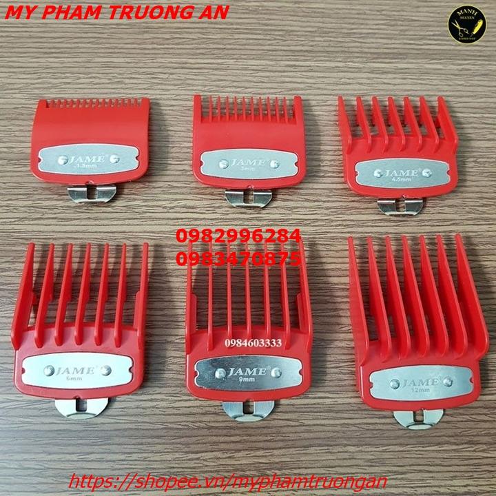 Bộ cữ tông đơ gá thép 2 màu đỏ đen