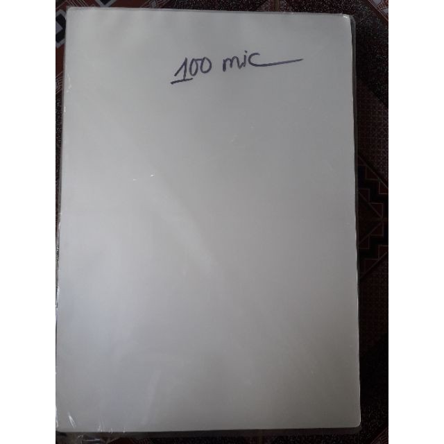 Tập 100 tờ màng ép a4 125mic - màng ép plastic 125mic a4