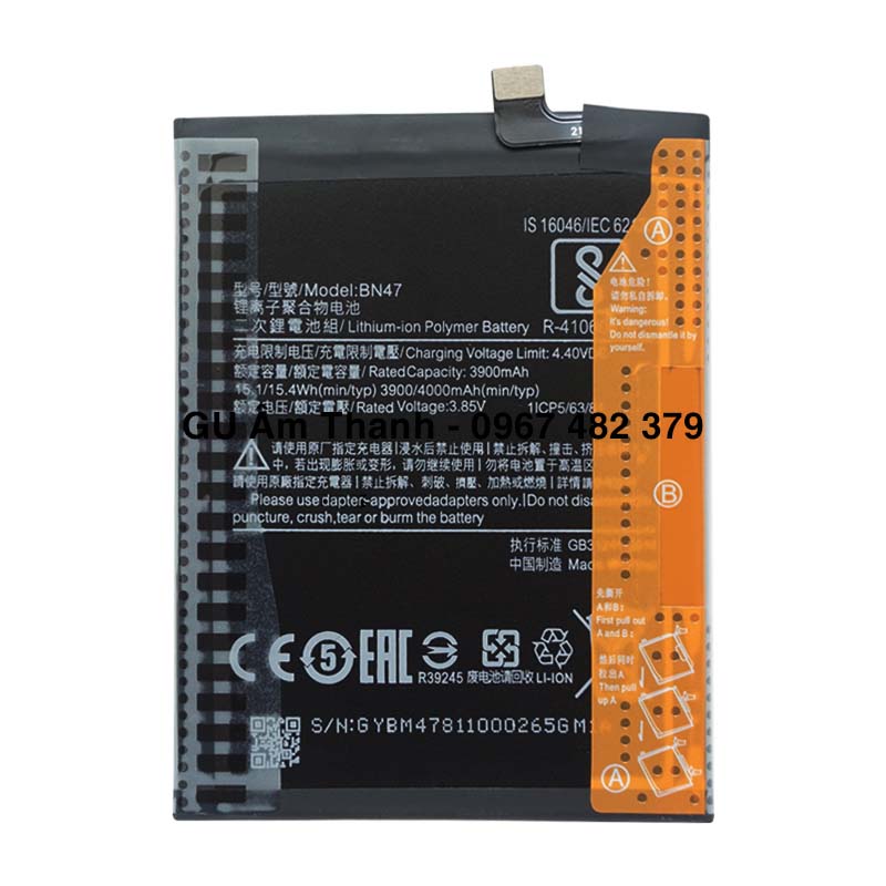 Pin cho xiaomi mi a2 lite bn47 dung lượng 4000mah zin máy