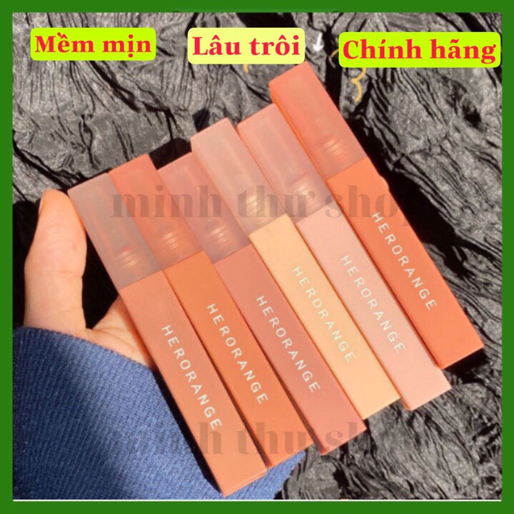 Son Kem Lì Herorange Mềm Mịn Như Nhung Chống Thấm Nước Chống Khô Môi Lâu Trôi,Hàng Nội Địa Chuẩn.