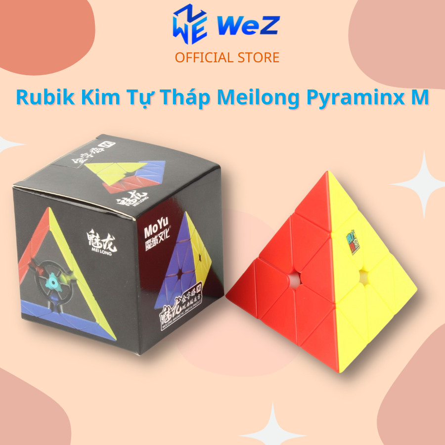 Rubik's Cube variant pyramid Meilong Pyraminx stickerless m stickerless-Rubik variations triangle Đồ brain teaser