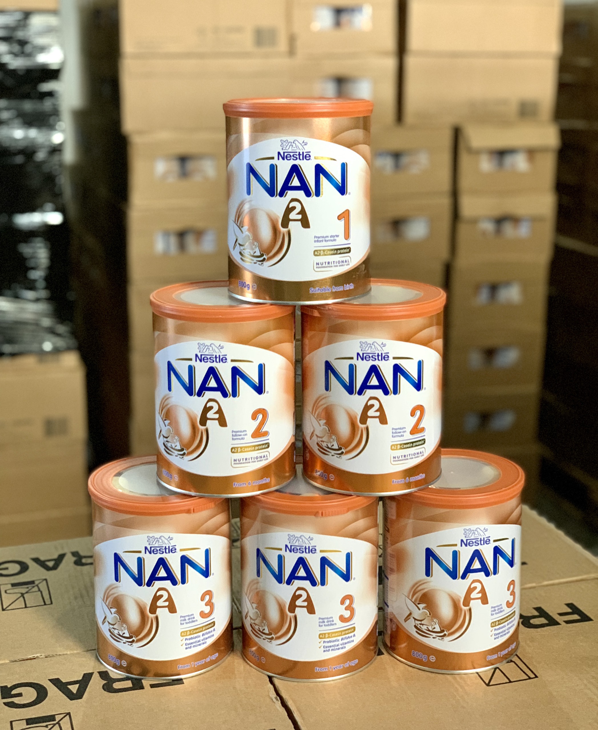 Sữa Nan A2 Úc cho bé - 800gr - đủ số 1-2-3 date xa