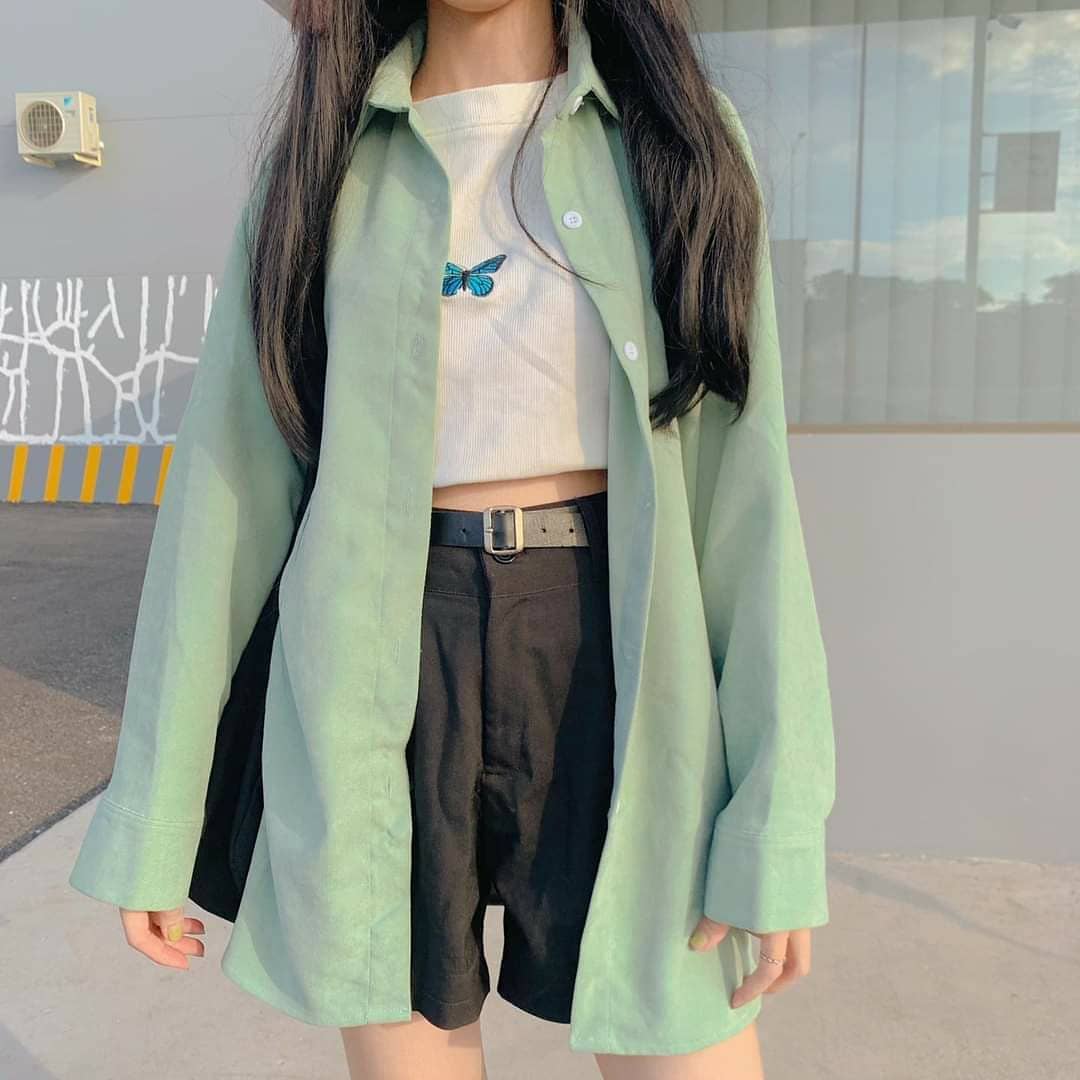 [YoloBoutique] SƠ MI FORM RỘNG UNISEX (ĐEN, TRẮNG, HỒNG, XANH)
