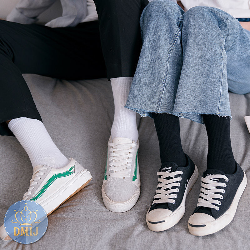[Tất Nam Nữ Cổ Cao] Vớ Nam Nữ Cổ Cao Màu Đơn Giản