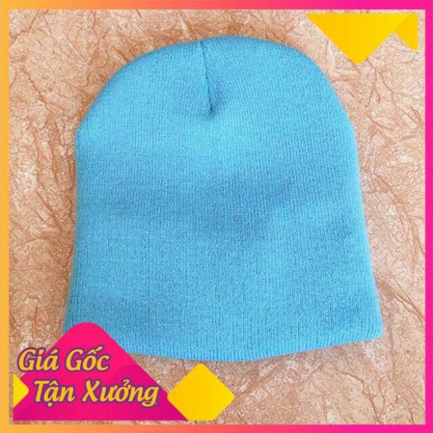Mũ Len Beanie Trơn Dáng Ngắn 21cm phong cách hàn