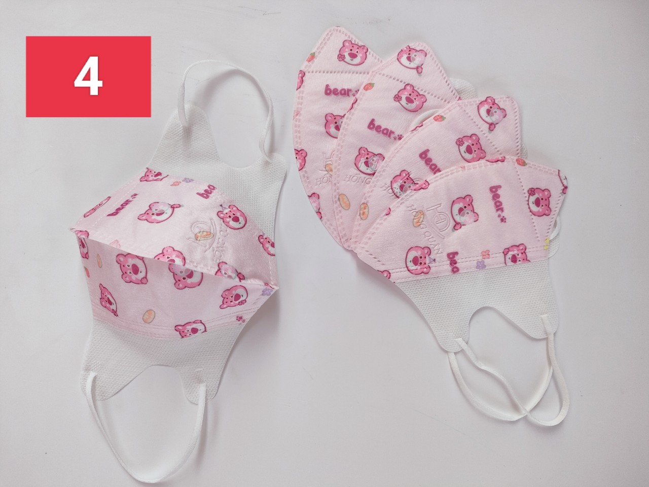 Combo 50 chiếc khẩu trang 5D Gấu Dâu Lotso mịn đẹp
