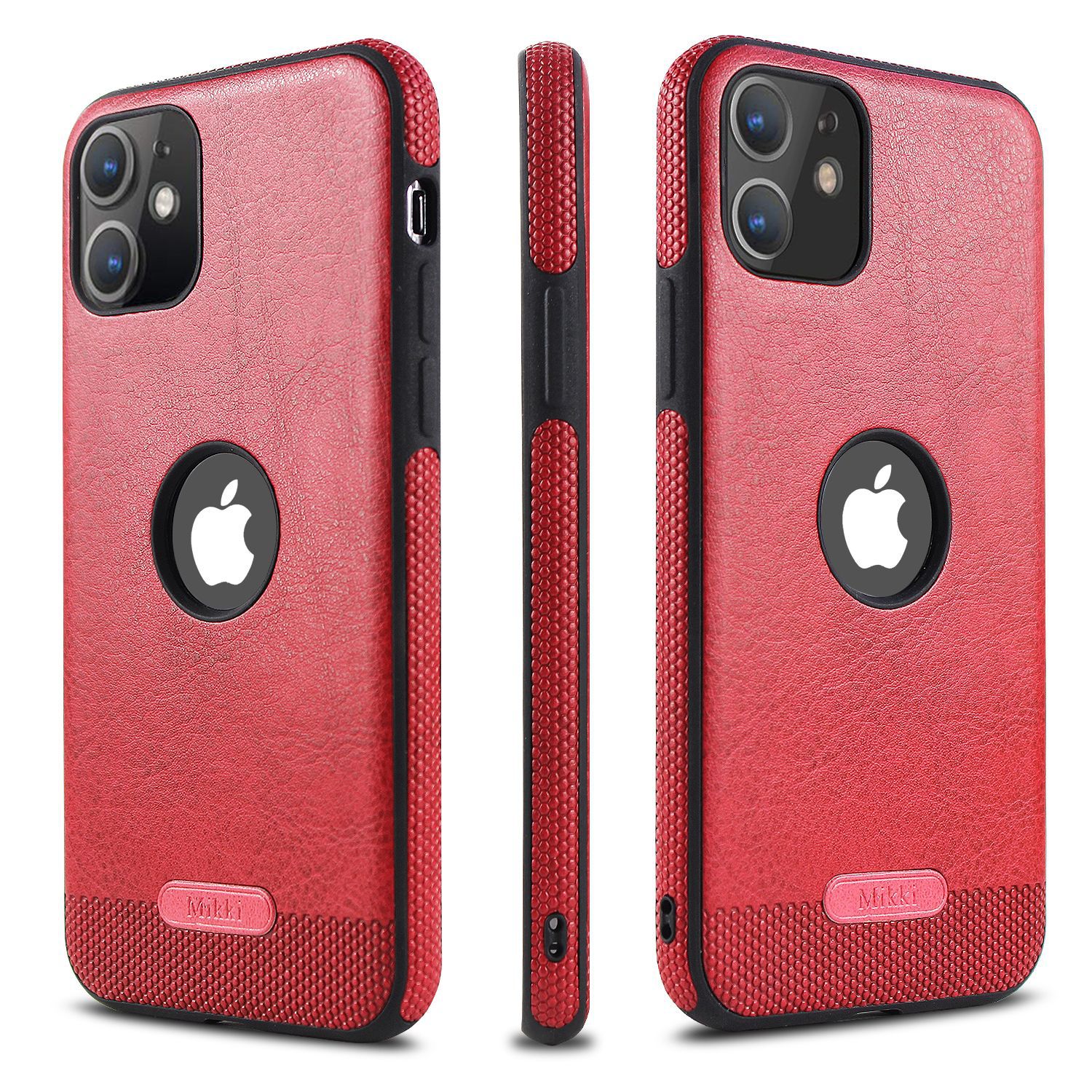 Ốp lưng da cho iPhone 11, 11Pro, 11Pro Max có hở logo mặt lưng