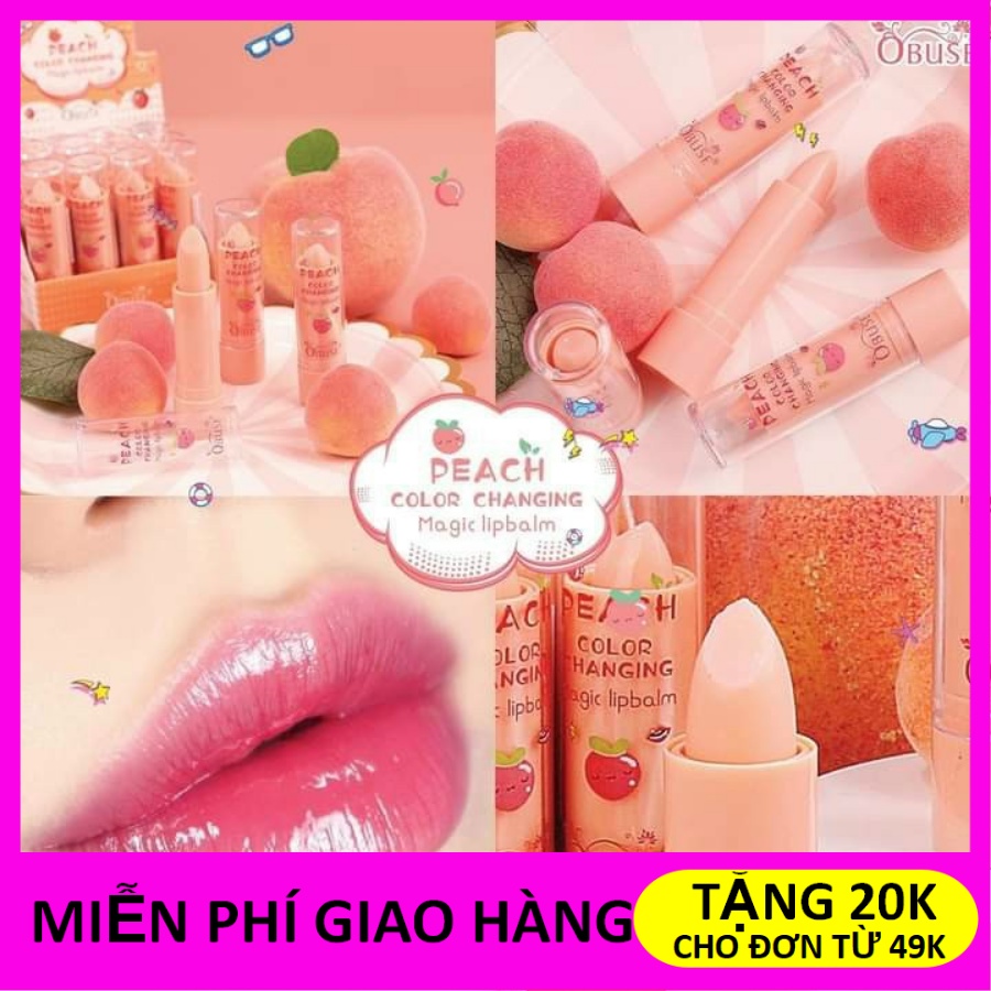 SON DƯỠNG PEACH COLOR CHANGING LÀM HỒNG VÀ MỀM MÔI ( HÀNG NỘI ĐỊA THÁI )