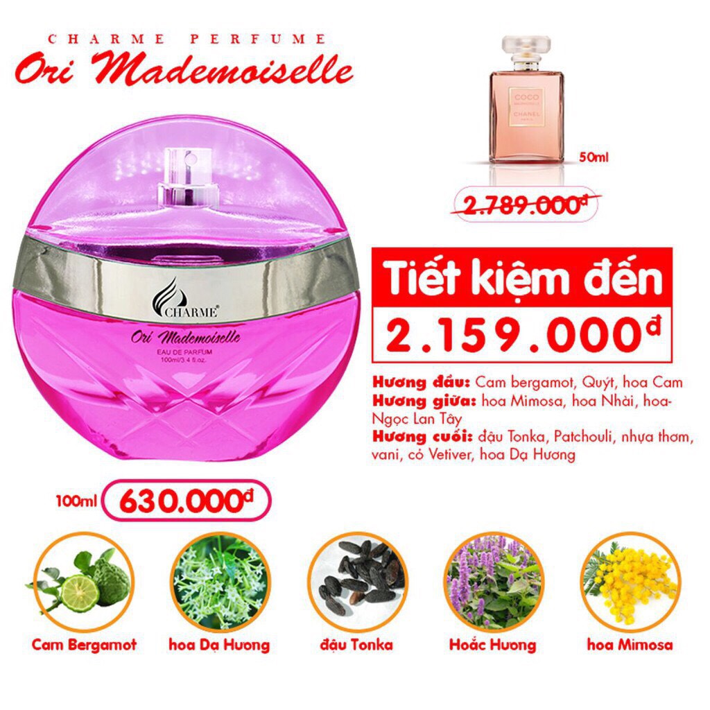 NƯỚC HOA ORI MADEMOISELLE 100ML
