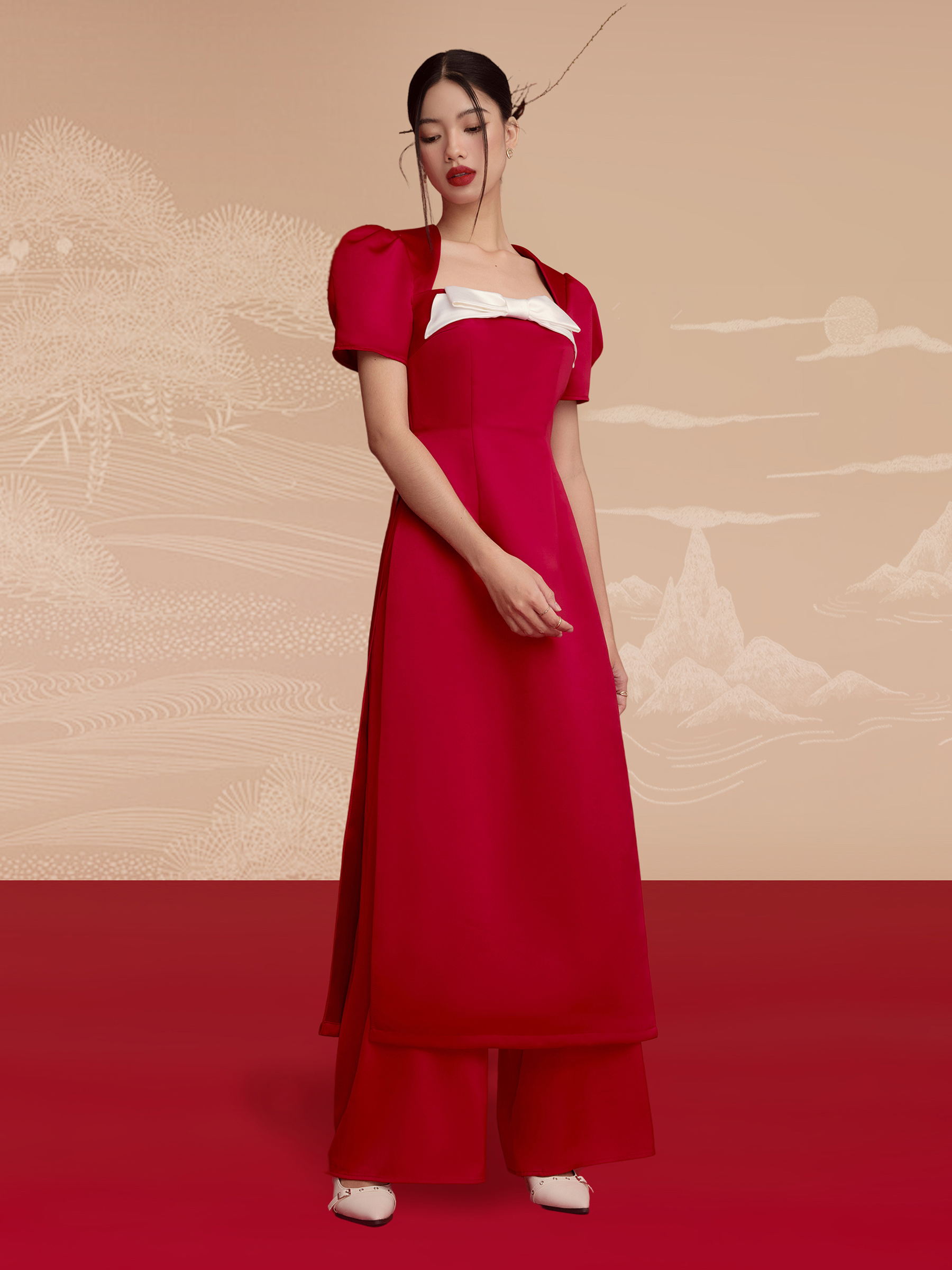 RECHIC Quần Áo Dài ống rộng suông