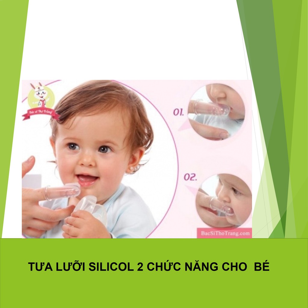 Sét 4 rơ lưỡi silicol 2 chức năng an toàn cho em bé
