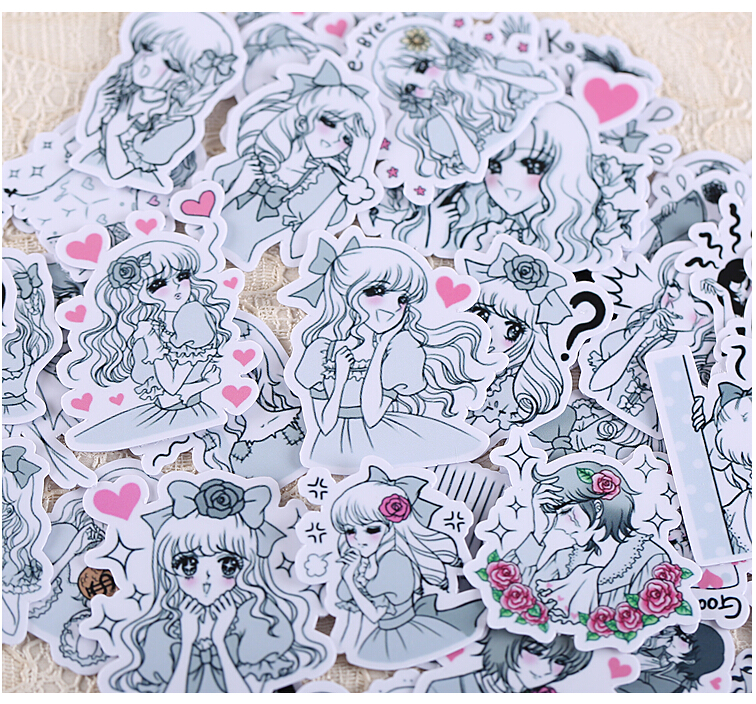 [HCM]Set 15 sticker nữ sinh tinh nghịch (Hàng có sẵn - mẫu ngẫu nhiên)
