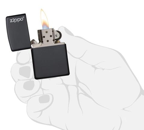 Zippo Black Matte with Zippo Logo
