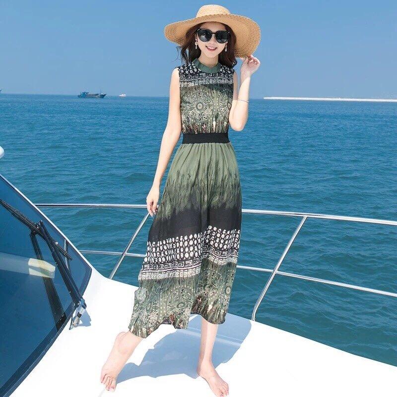 Đầm maxi họa tiết cao cấp hàng nhập