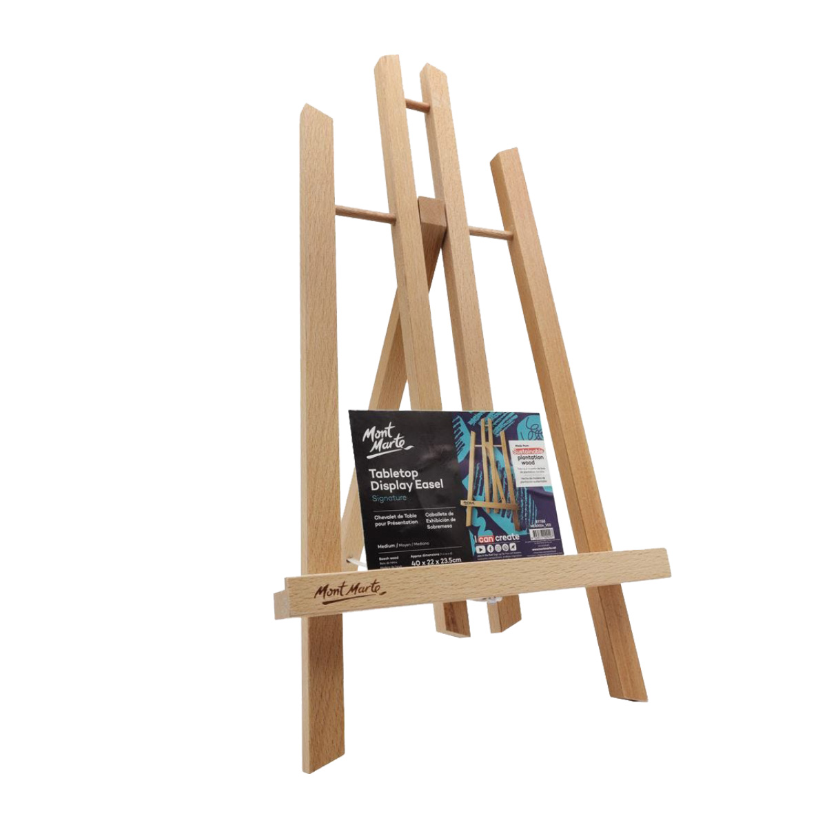 [Giao Hỏa Tốc] Giá Vẽ Gỗ Để Bàn Mont Marte MEA0014 - 40x22x23.5cm - Tabletop Display Easel Signature Medium