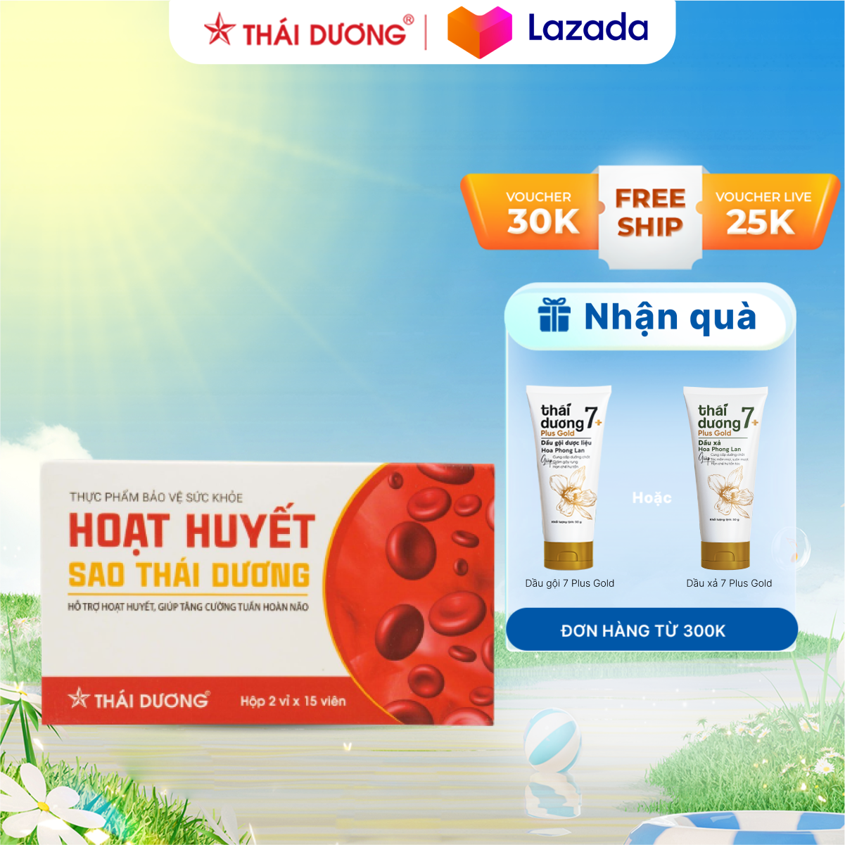 TPBVSK Hoạt Huyết ( hộp 2 vỉ x 15 viên) - Sao Thái Dương