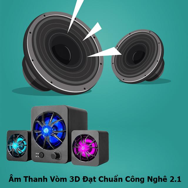 Loa máy tính Gaming cực chất D207 SADA ( Kết nối Bluetooth,Led)
