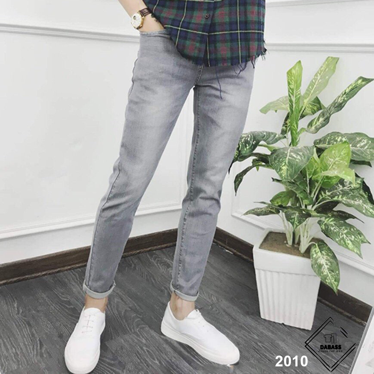 [HCM]Quần Jean Nam Quần Bò Nam Màu Xám Khói Trơn Vải Jean Co Dãn Mang Lại Cảm Giác Thoải Mái Khi Mặc