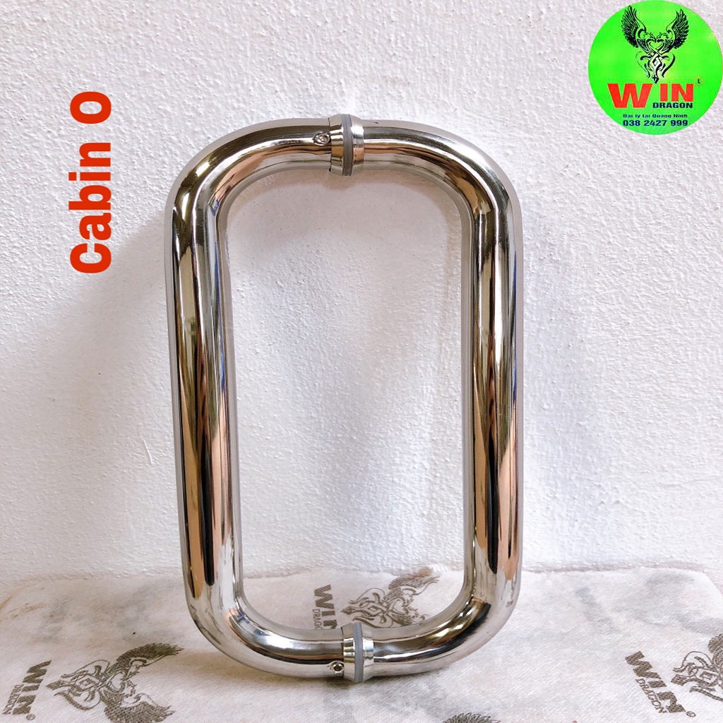 Tay nắm inox tròn,Tay nắm cabin phòng tắm kính tâm lỗ 275mm