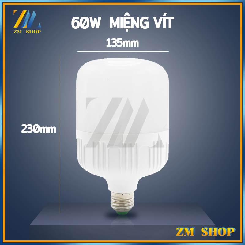 Bóng Đèn LED Tiết Kiệm Năng Lượng 5W / 15W / 30W / 60W -  Bulb Trụ Nhựa Đủ Loại Công Suất Siêu Sáng