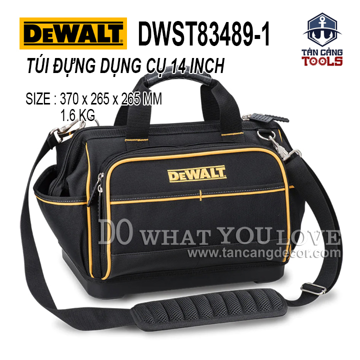 Túi đựng đồ nghề chống thấm nước 14 inches multitak đế chống mòn dewalt dwst83489-1