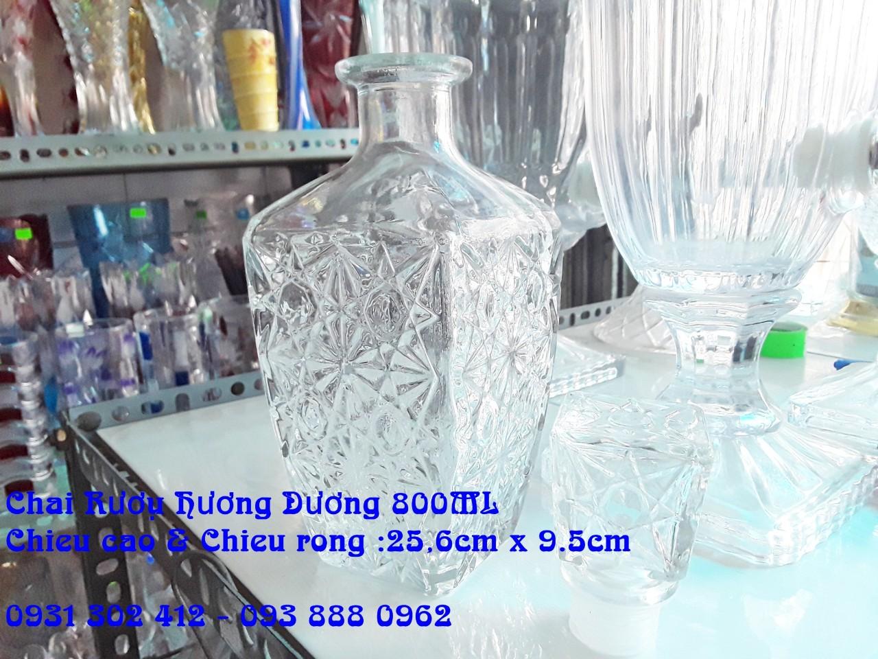 [HCM]Chai thủy tinh đựng ruou Vuông 780ML đến 1L ( có nhiều mẫu lựa chọn )