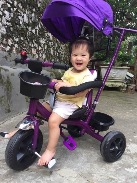 XE ĐẨY  BÁNH CÓ MÁI CHE