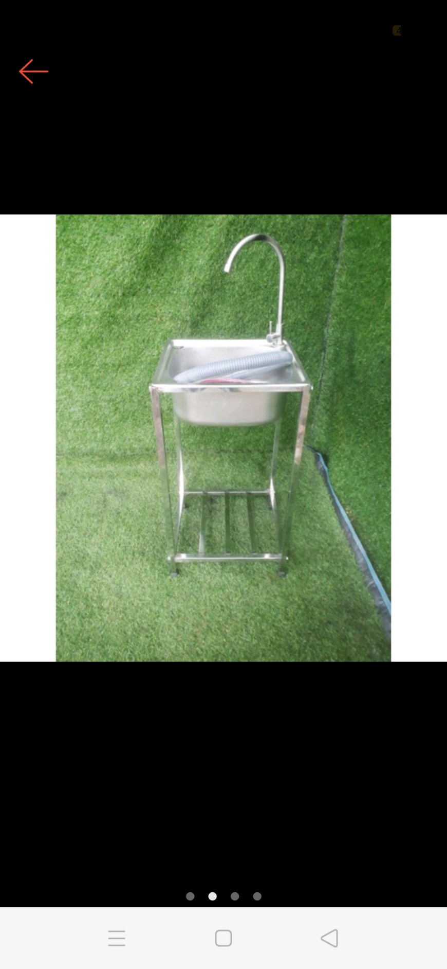 chậu rửa bát 1 hố 37x42 cm khung sắt mạ kẽm