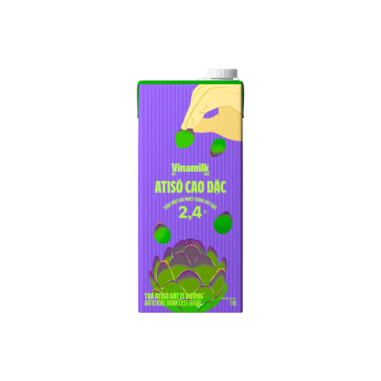 [COMBO 4 HỘP] Vinamilk Vfresh Trà Atiso Ít Đường 1L