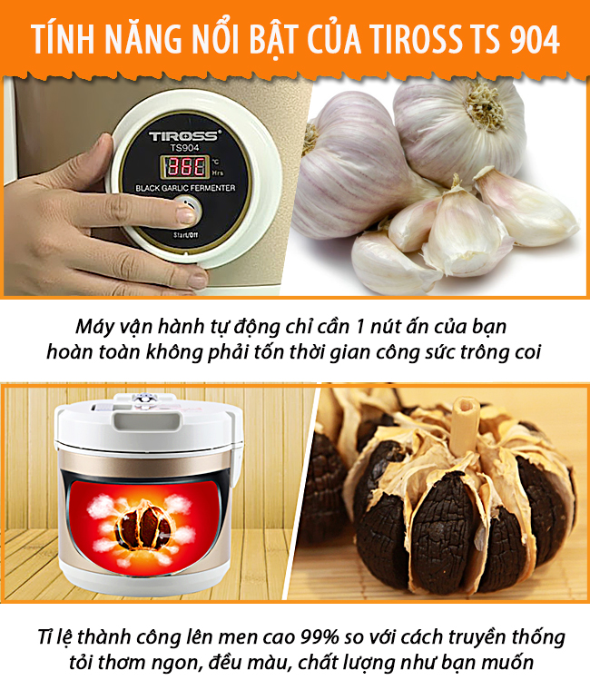 Máy làm tỏi đen TIROSS -TS904