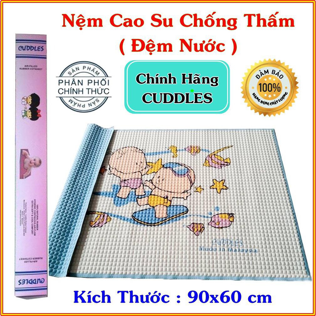 Tấm lót cao su cuddles cho bé . tấm lót chống thấm