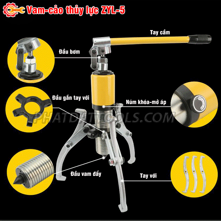 Vam cảo thủy lực 5 tấn ZYL5