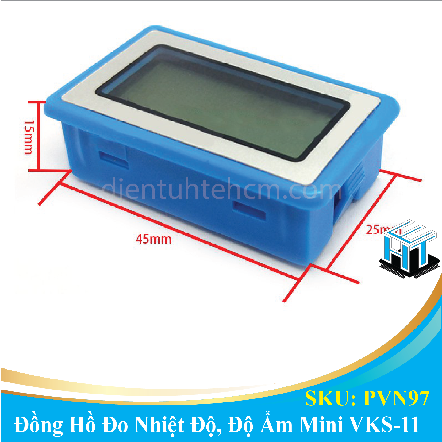 Đồng Hồ Đo Nhiệt Độ, Độ Ẩm Mini VKS-11