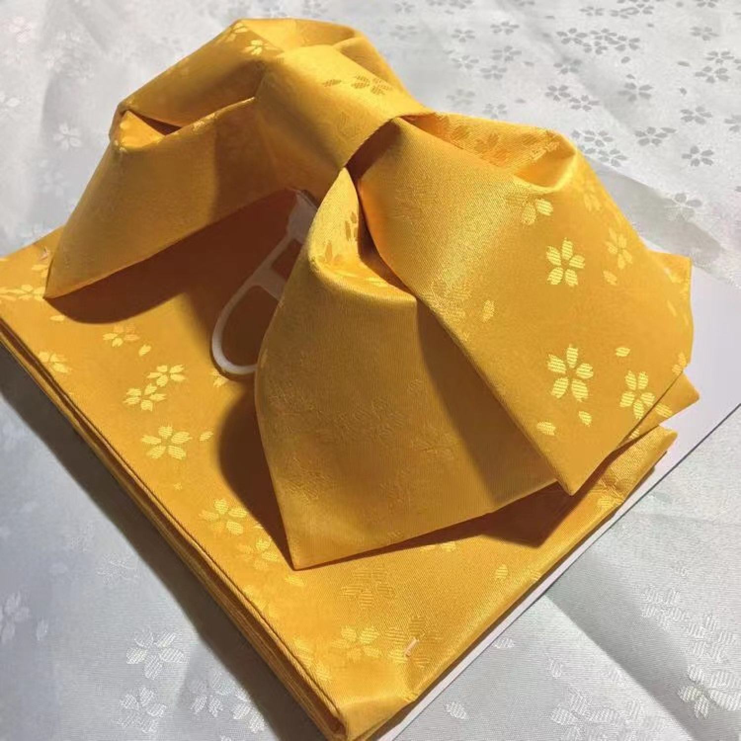 Thắt lưng obi thêu hoa kiểu nơ cho trang phục kimono