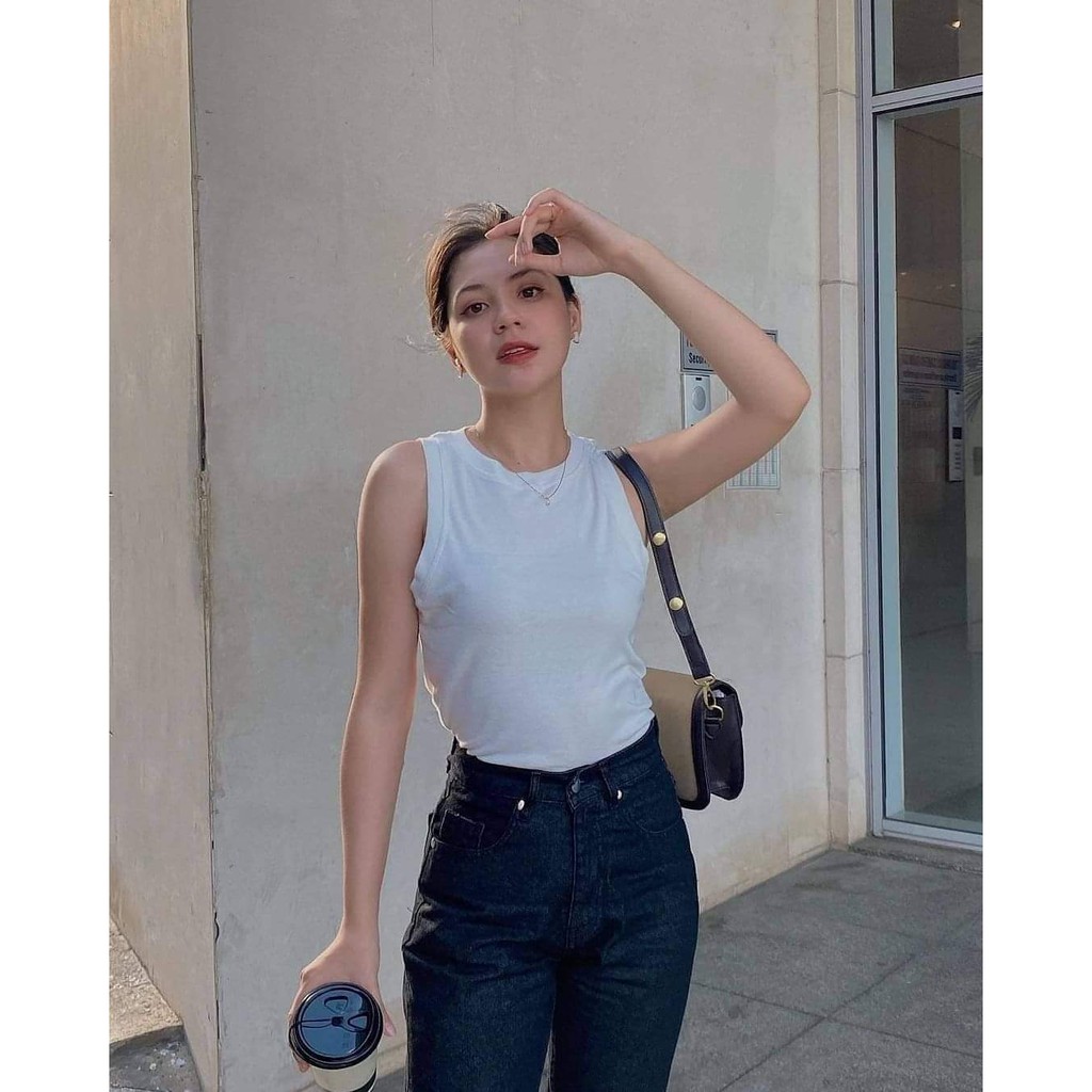 Áo Ba Lỗ Nữ Trắng - BHNTT  ( Freesize dưới 55kg )