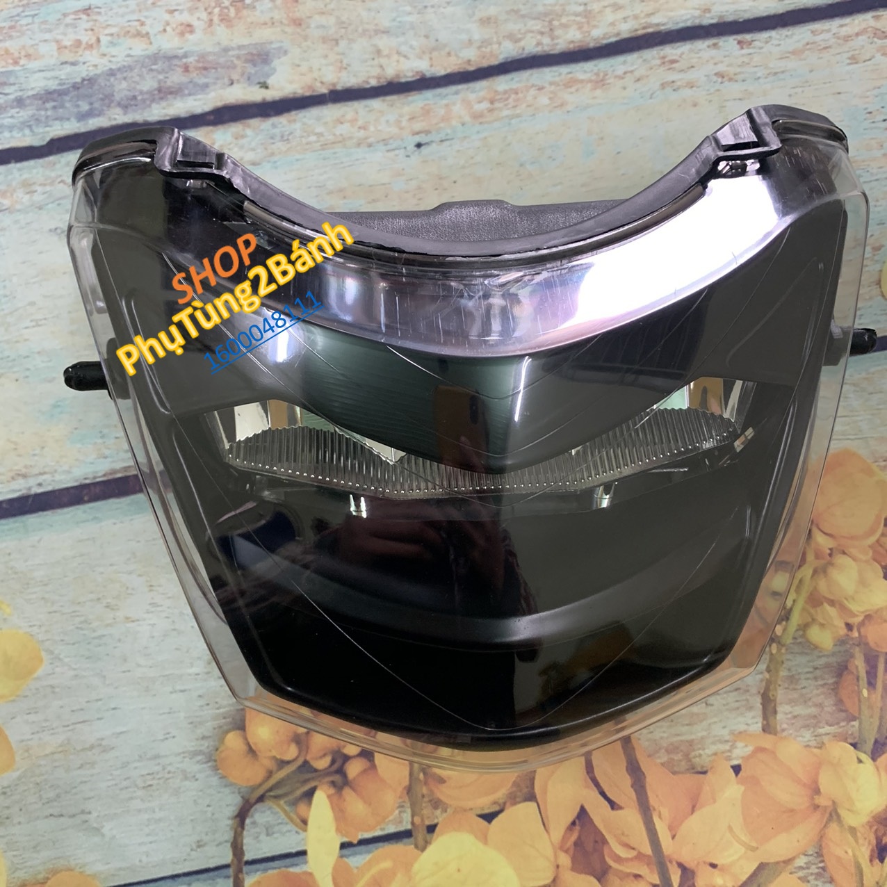 Pha đèn LED 2 tầng xe Wave RS MÀU ĐEN /WAVE alpha  -wave 50cc wave 100 wave rs