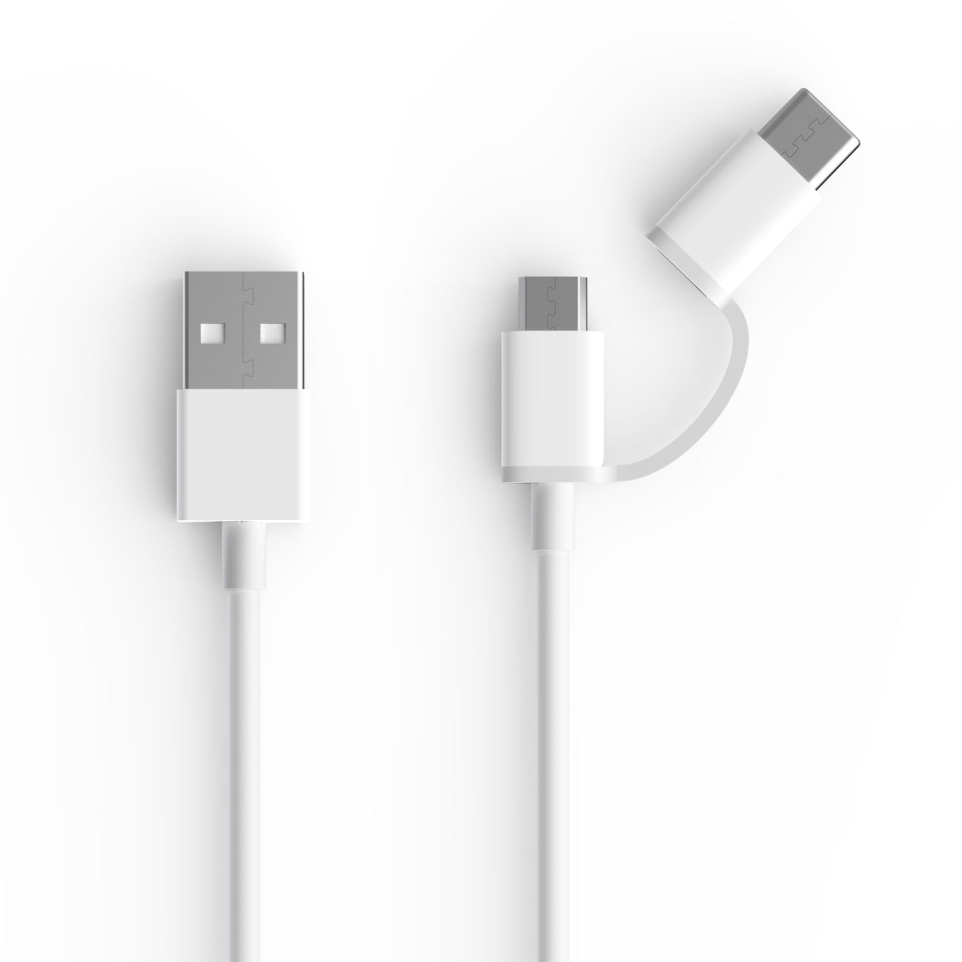[HỎA TỐC 2H] Cáp ZMI 2 Đầu Micro USB – Type-C AL501 (Dài 1m)