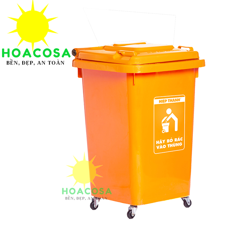 60L durable compact all-in-one plastic public trash can-hoacosa home appliances