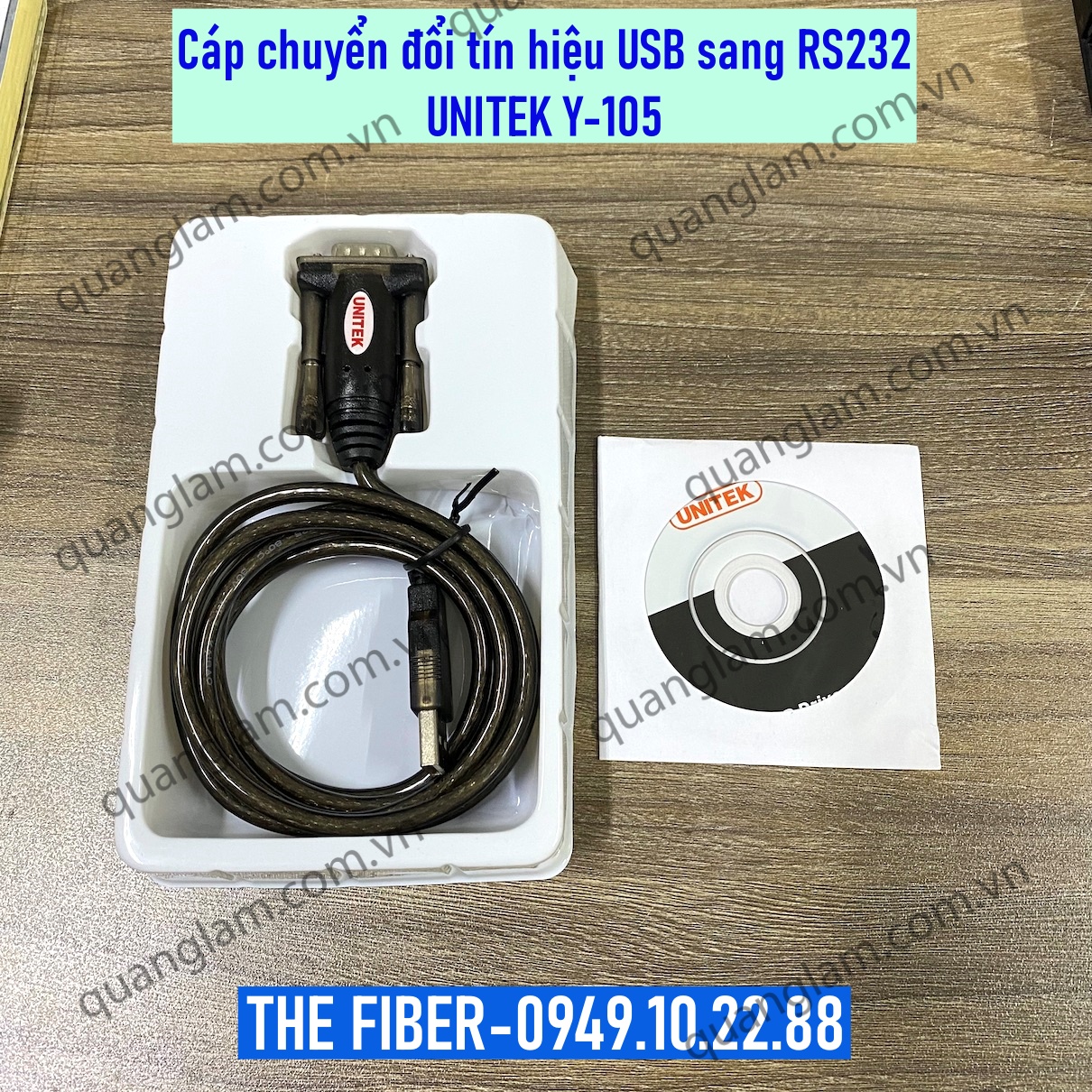 Cáp chuyển đổi USB sang RS232 - Unitek Y-105