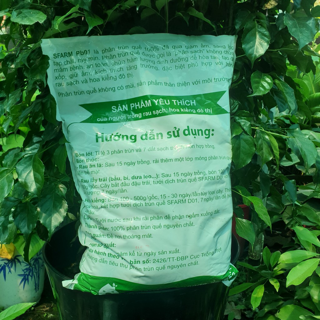 [HCM]Phân trùn quế (đã qua xử lý) Sfarm PB01 (túi =5kg)
