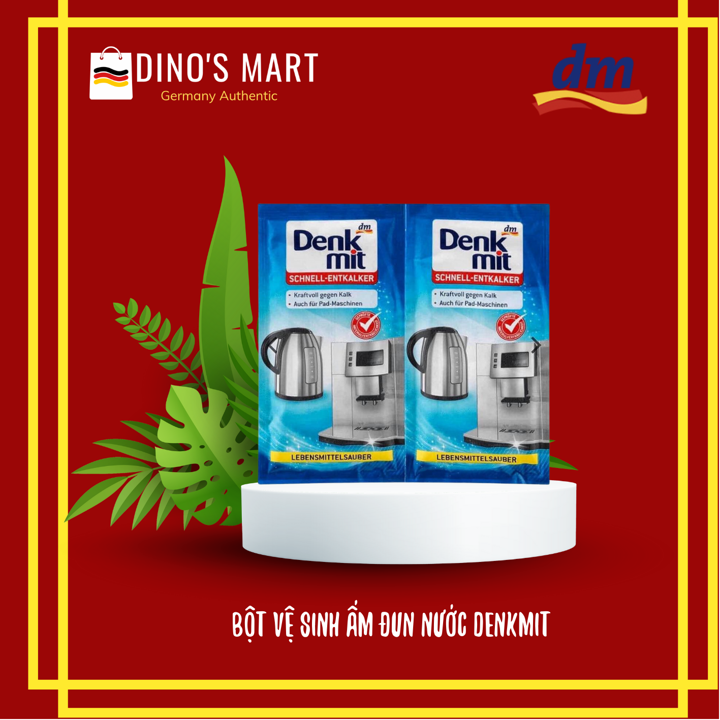 Bột Rửa Ấm Siêu Tốc Tẩy Cặn Bình Denkmit Hàng Đức Chính Hãng