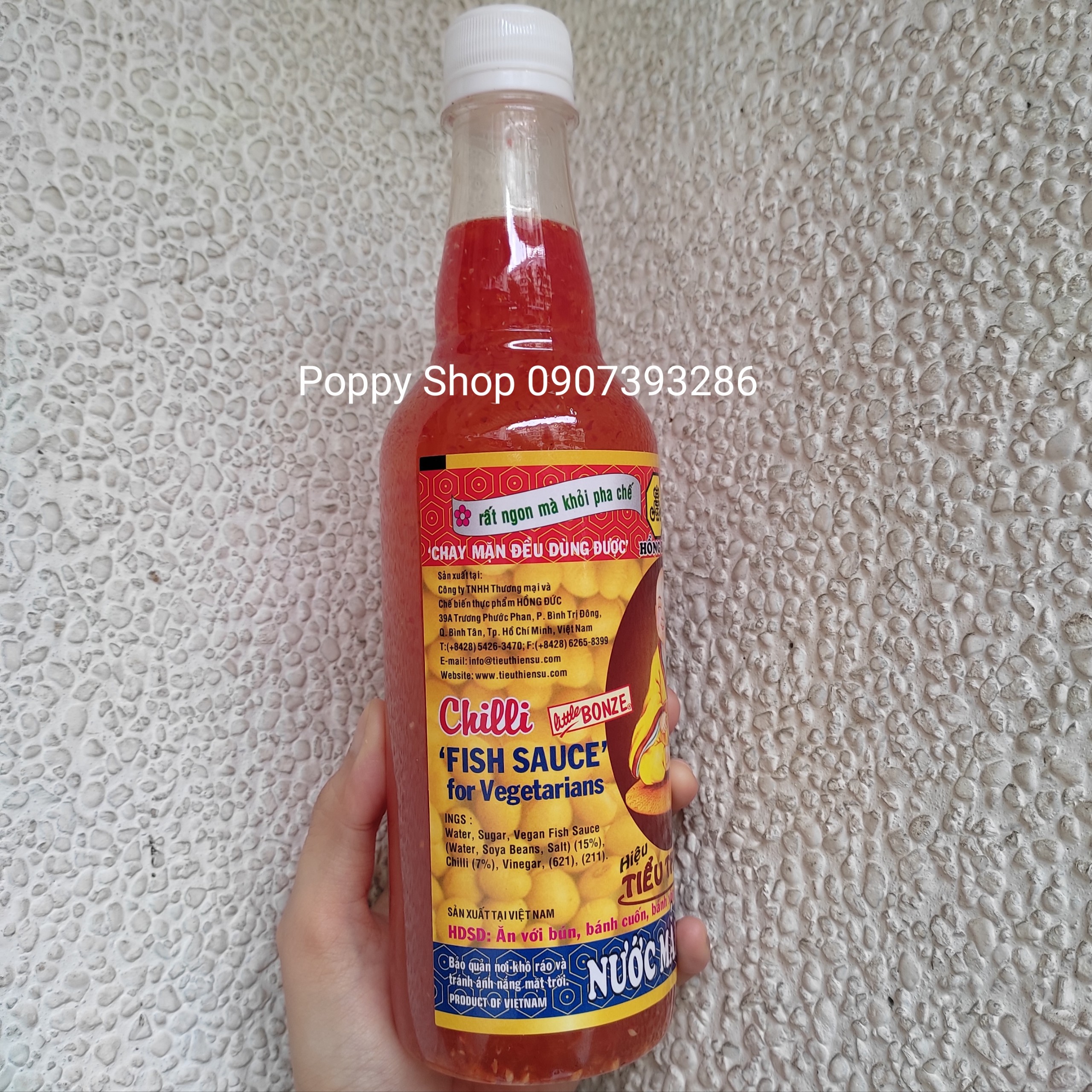 [HCM]Chai Nước Mắm Ớt Chay Pha Sẵn Tiểu Thiền Sư Vegetarian Chilli Fish Sauce 500 ML