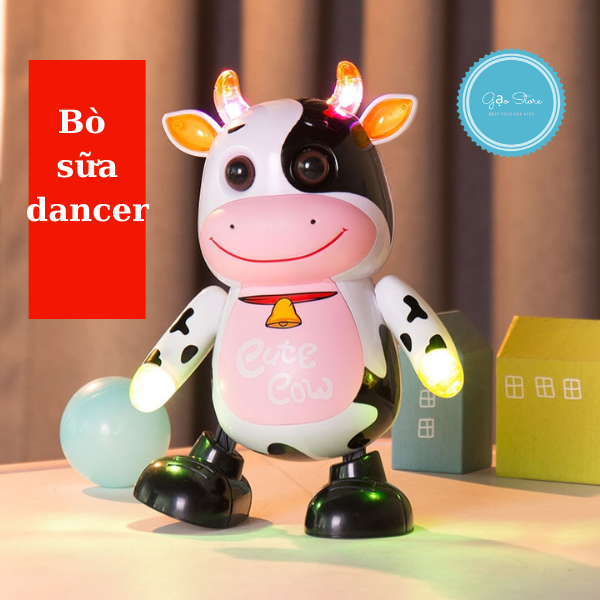 Đồ chơi bò sữa dancer nhảy múa, phát nhạc, phát sáng cực đáng yêu tinh nghịch