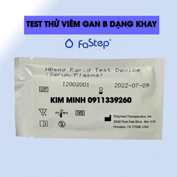 [HCM] Que test nhanh viêm gan B Fastep (HBsAg) dạng khay
