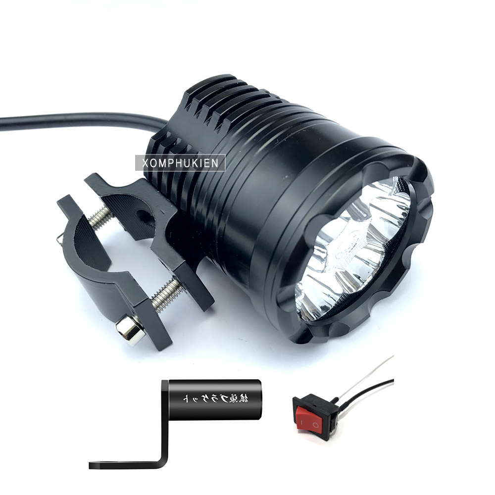 [HCM]Đèn Trợ Sáng L6 Dài Loại 1 Chế Độ 25W Gắn Xe Máy [ Tặng Pat Tròn và Công Tắc ]